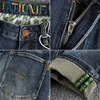 Waist Embroidery Denim Jeans for Men Dark Blue Washed Slim Fit Straight Pants Autumn Youth Male Cityboys American Vintage Casual 4