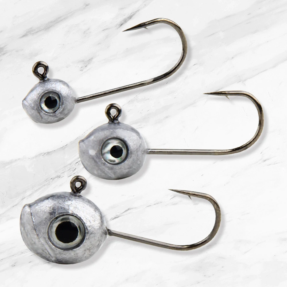 3D Eye Fishing Jig Heads - Stainless Steel Hooks For Bass & Pike