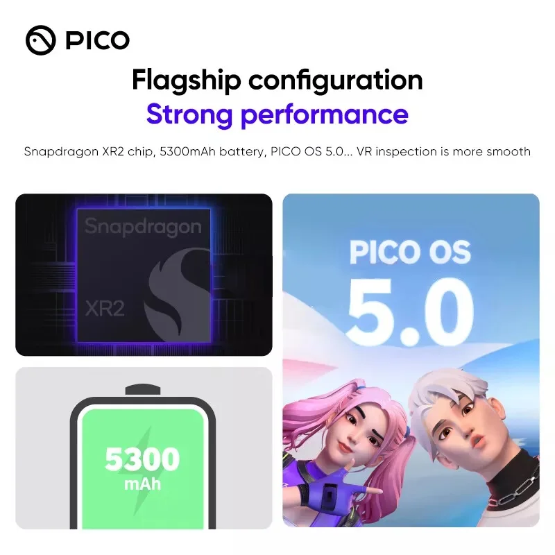 Original Pico4 VR Headset All-In-One Virtual Reality Pico 4 VR Glasses 4K+ Display For Metaverse & Stream VR 3D Gaming 2