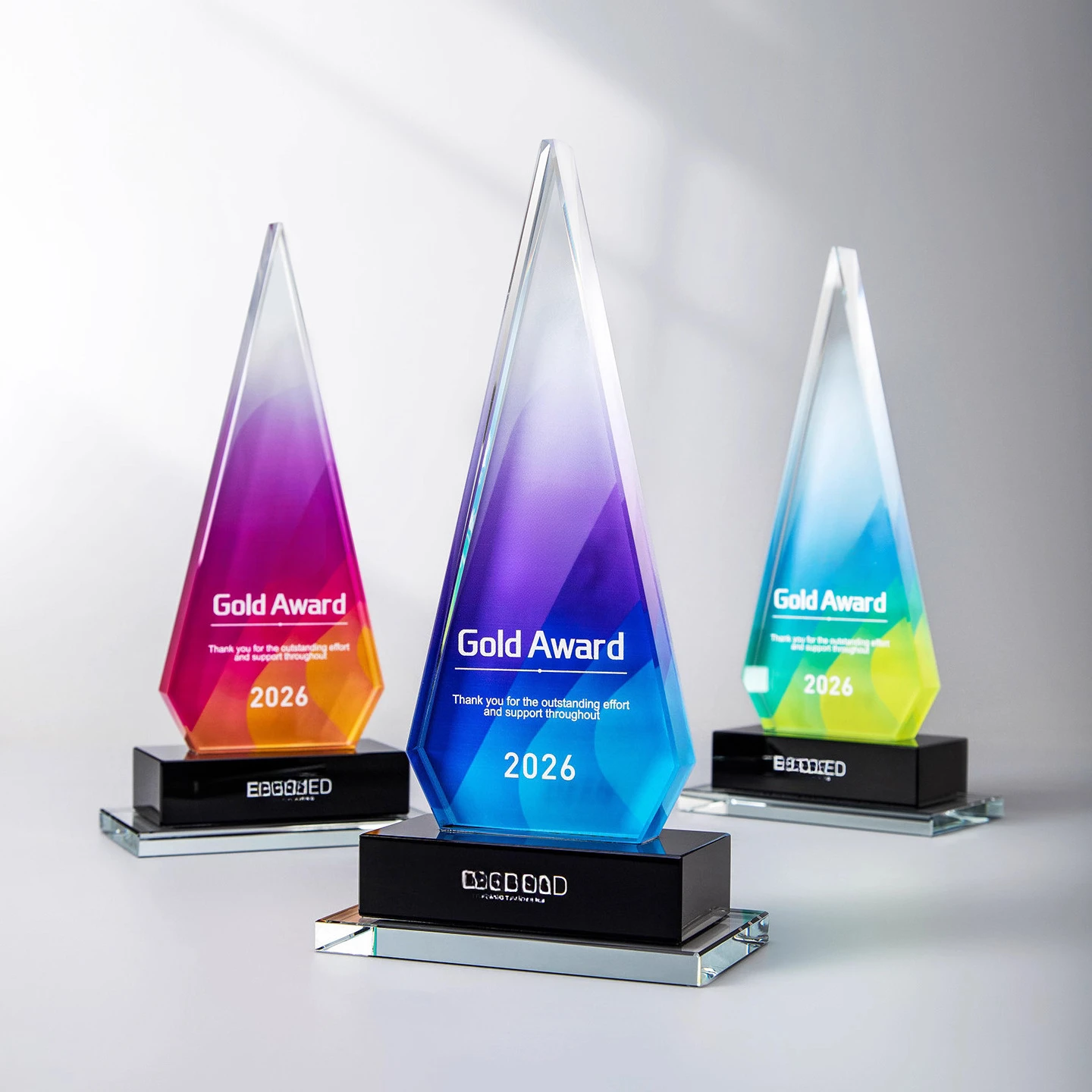 Customized Crystal Trophy, Color Printing Prize Sports Annual Meeting Awards Outstanding Employee Souvenir, Home Decoration, 1Pc