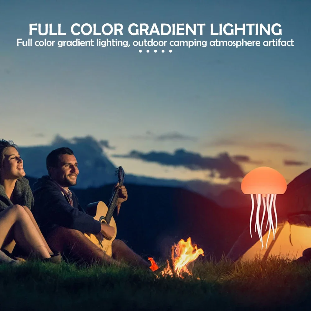 LED Jellyfish Lamp Night Light RGB Life Colour Gradient Light Effects with Remote Control Christmas New Year's Decoration