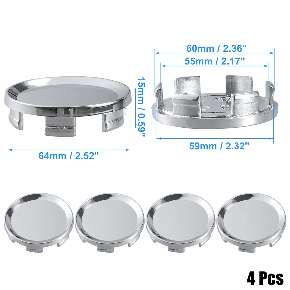 X Autohaux 4 Stück Außendurchmesser 75 mm 70 mm 68 mm 65 mm 58 mm 55 mm 64 mm 59 mm 53 mm Kfz-Radnabenkappen Universal-Reifennabenkappenabdeckung – Detail 20