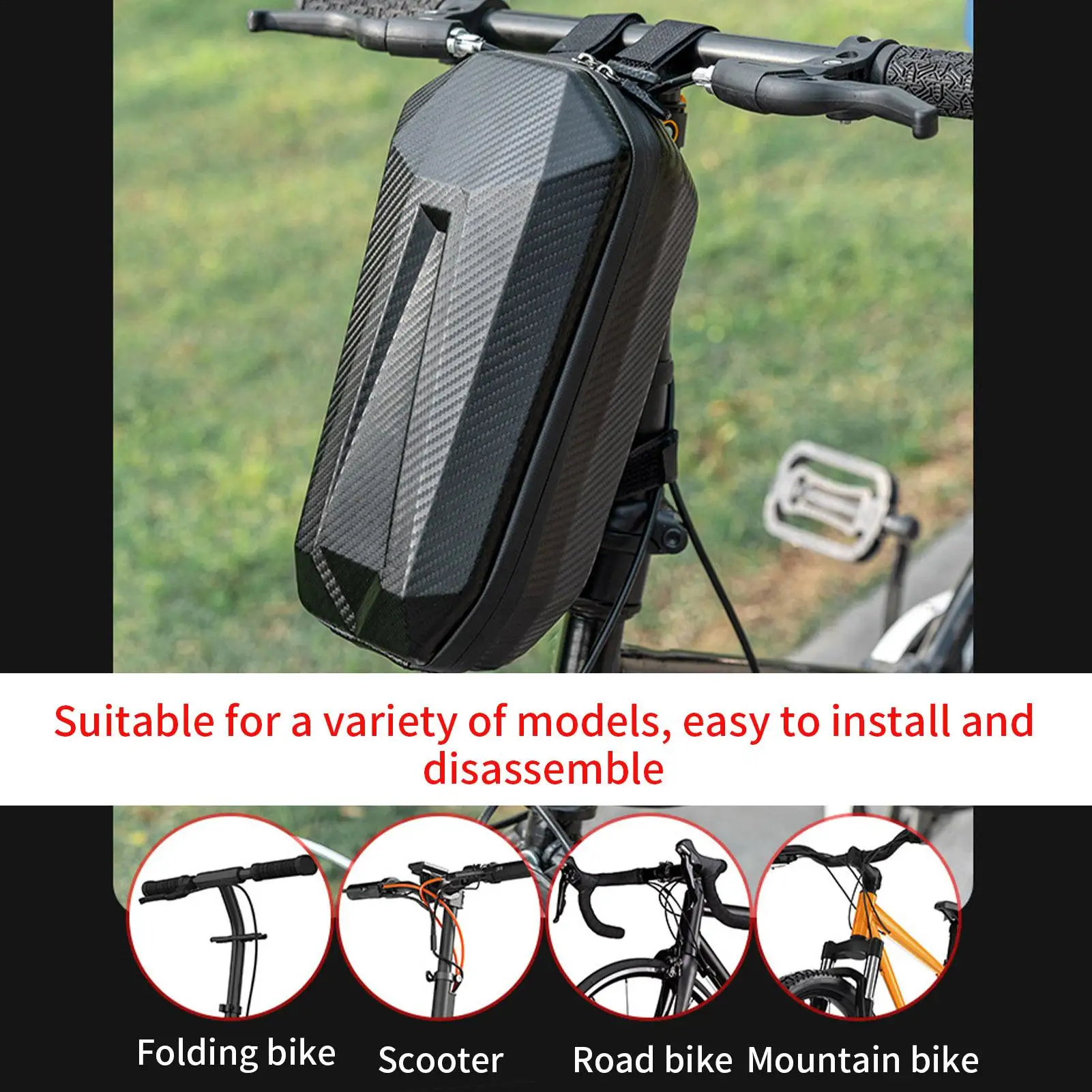 Scooter Bag Cycling Handlebar Pouch 4L Rainproof Scooter Handlebar Bag For Commuting Mountain Camping Travel Dirtbike Urban