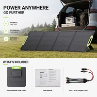 Panneau solaire pliable 400W, portable, monocristallin, avec revêtement ETFE, pour centrale électrique, camping-car et camping 3