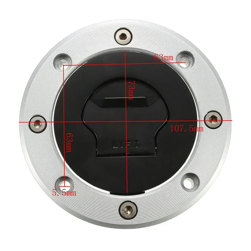 1SET Motorcycle Fuel Gas Tank Cap Cover Lock Aluminum for Suzuki GSXR 600 750 1000 GS500 RGV 250 GSX400 Katana 750 GSX-600F 3