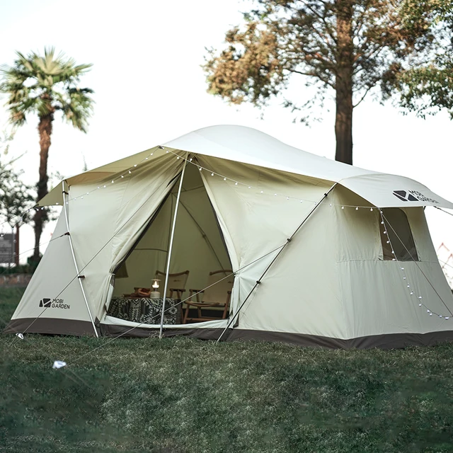Mobi Garden Camping Era205 Cotton Tent Glamping Wide Space Double Cloth Membrane Waterproof Car Sunscreen Three-seater 2