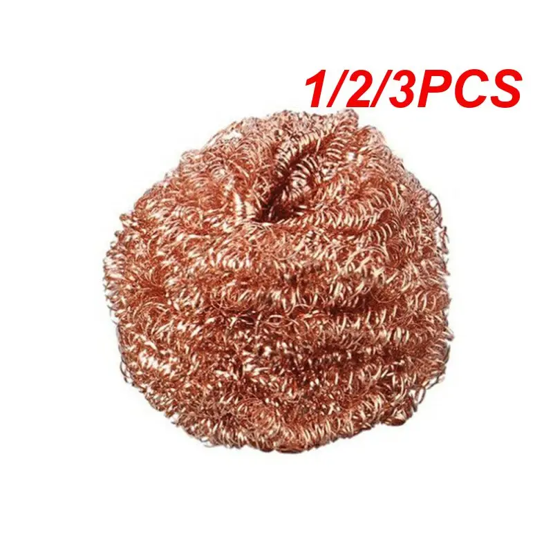 

1/2/3PCS Cleaning Ball Desoldering Soldering Iron Mesh Filter Cleaning Nozzle Tip Copper Wire Cleaner Ball Metal Dross Box Clean