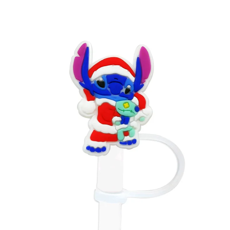 Disney Stitch Christmas PVC Straw Cover Drinking Straw Resuable Silicone  Straw Stopper For 6-8mm Portable Straw Caps 10PC - AliExpress