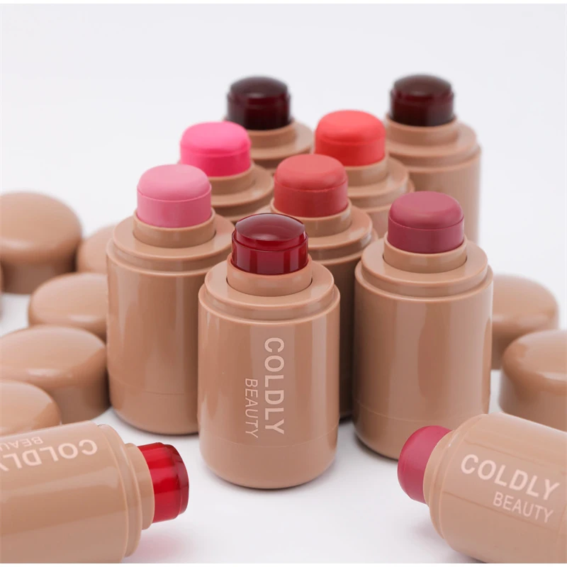Jelly Blush Stick New Makeup Functional Easy Color Rouge Blusher Cream Waterproof High Color Rendering Brightening Skin Tone Hot 4