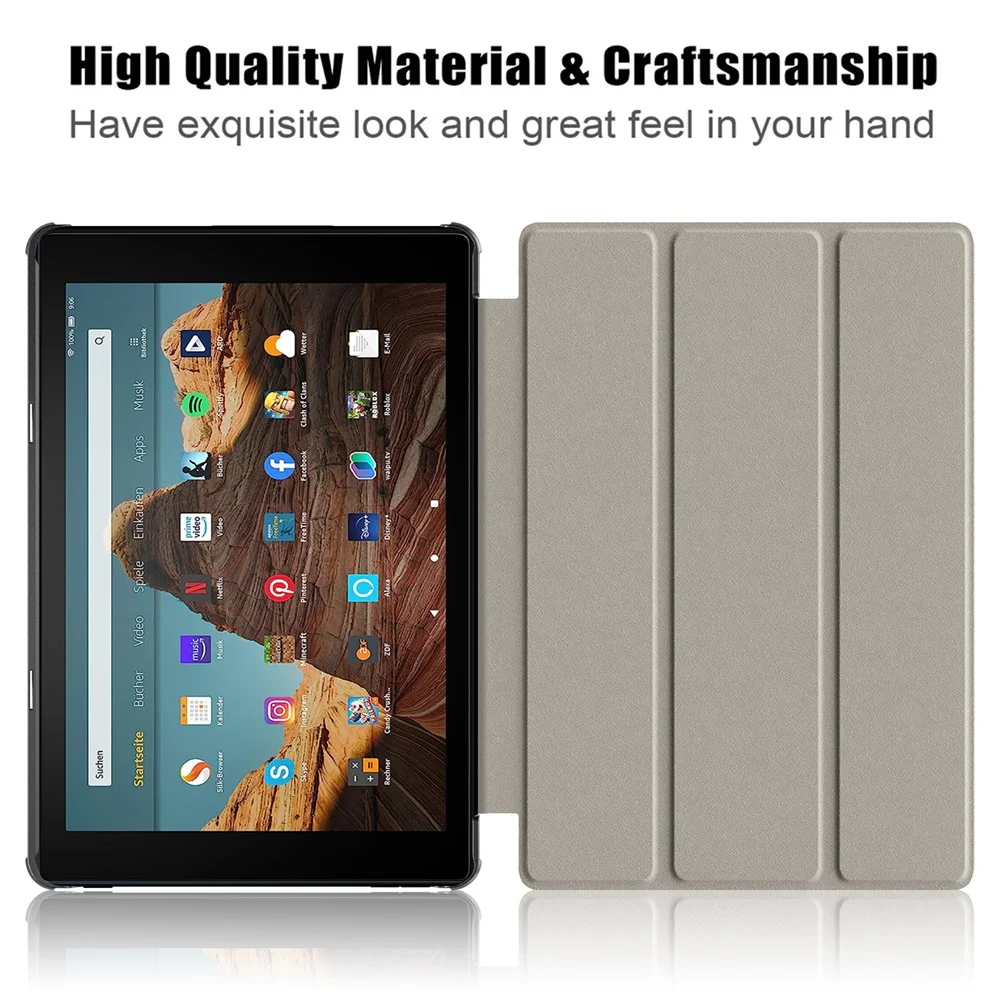 Premium PU Leather Tri-Folding Stand Cover