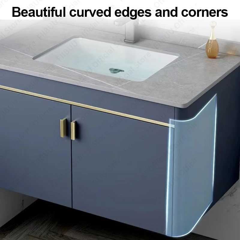 Multifunctional Bathroom Cabinets Mirror Cabinet Integrated Washbasin Bathroom Vanity Cabinets Ceramic Sink Furniture