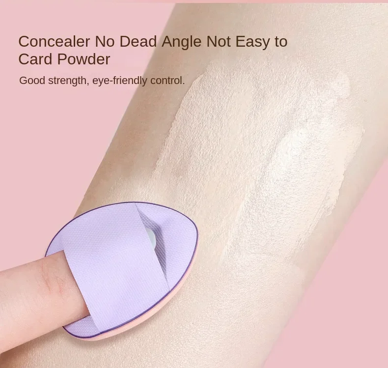 Description Picture 6 of item6pcs Mini Finger Powder Puff Makeup Sponge For Foundation Reusable Loose Powder Puff Suitable For Women's Makeup Functional Tool