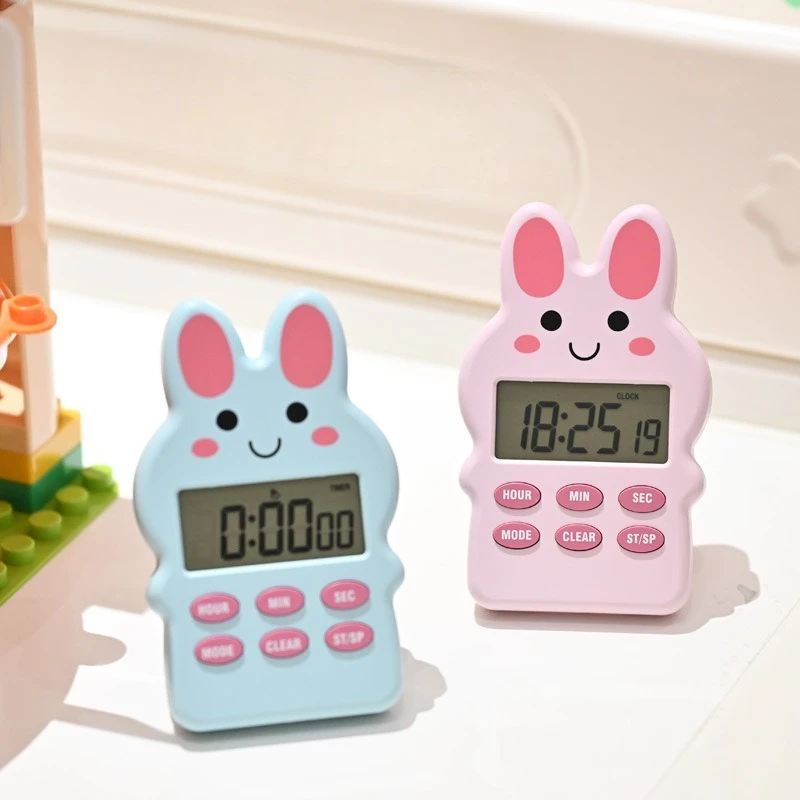Minuteur électronique magnétique de dessin animé pour l'apprentissage et la cuisine, avec compte à rebours positif et petit réveil 1 Minuteur électronique magnétique de dessin animé pour l'apprentissage et la cuisine, avec compte à rebours positif et petit réveil 1
