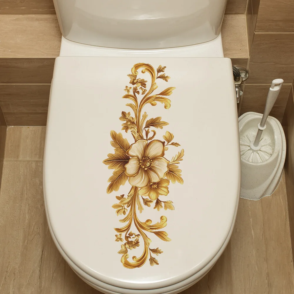 1PC bathroom toilet seat wall sticker self-adhesive DIY detachable PVC toilet sticker, suitable for bathroom toilet decoration