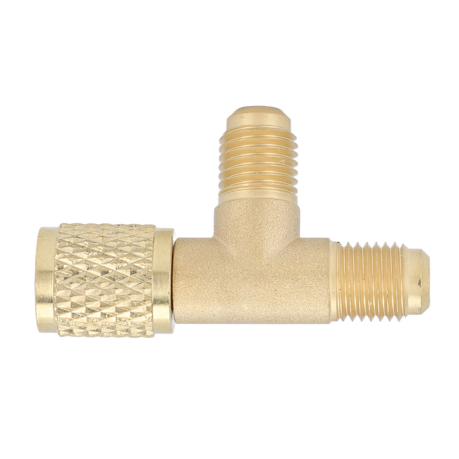 Adattatore A T Con Attacco Rapido Atyhao In Ottone, Filettatura 1/4 SAE, Per Valvole R22 R12 R134 E Vacuometri
