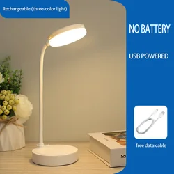 Rechargeable LED Eye Protection Foldable Desk Lamp (WHITE)