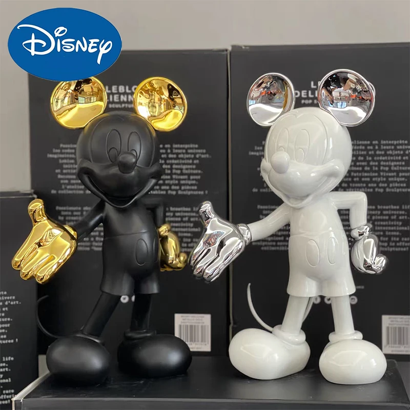 

30cm Mickey Minnie Mouse Action Figure Resin Statue Figurine Collection Dolls Fashion Model Toys Living Room Decorations Gift