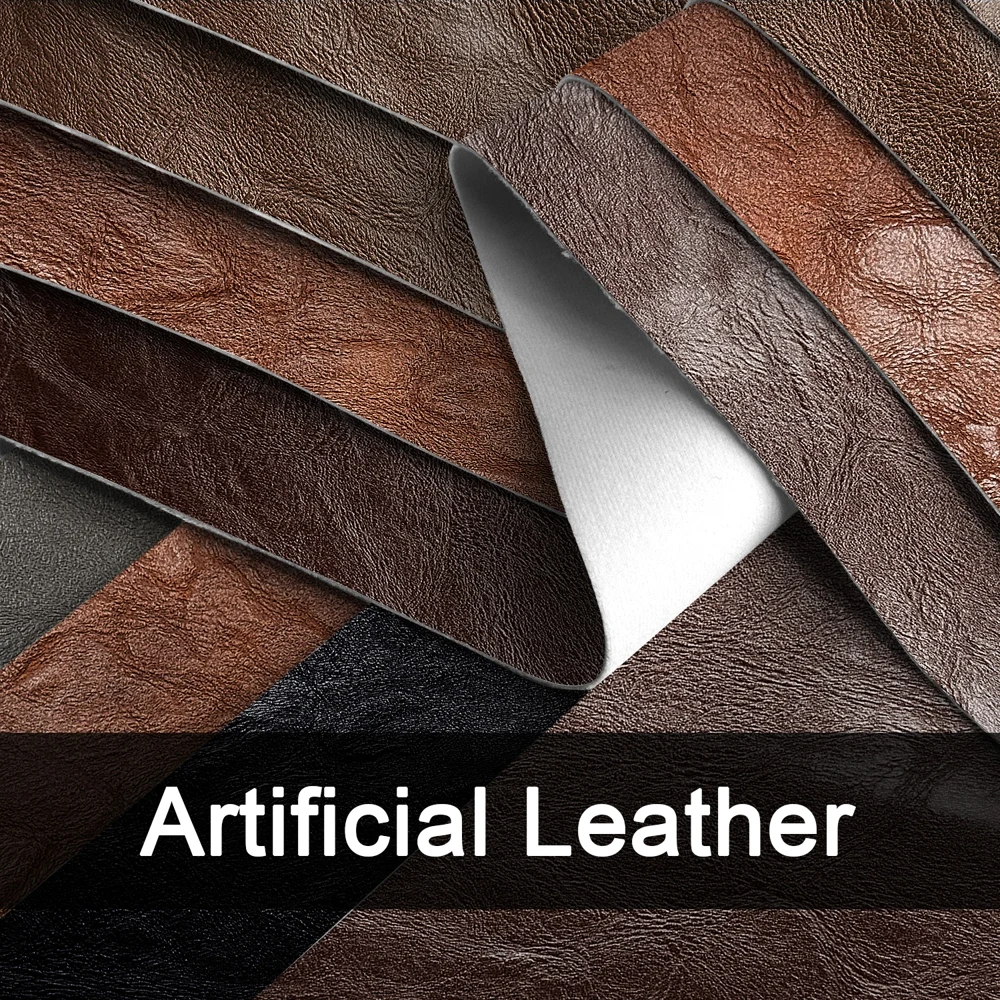 30x135cm 빈티지 디스트레스드 합성 가죽 시트 1.2mm 두께 바닥 원단, 재봉..