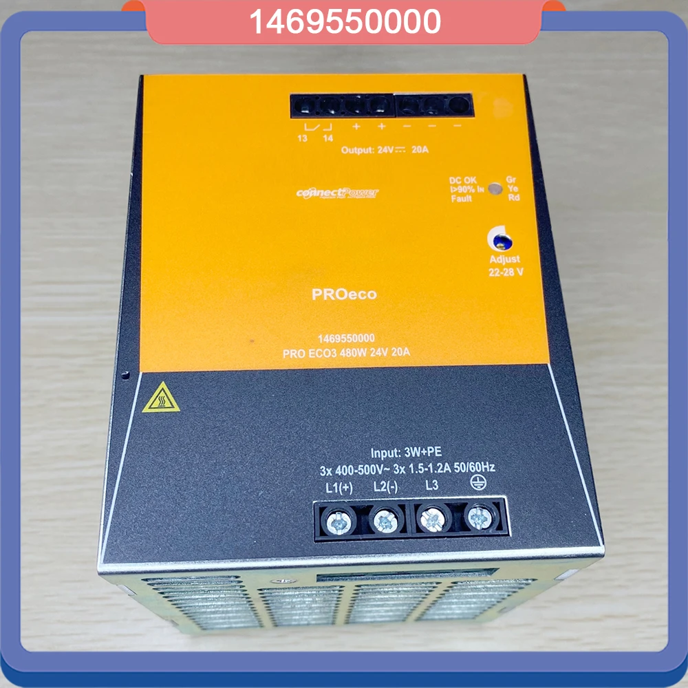 1469550000 PRO ECO3 480W 24V 20A DIN Rail Power Supply 3 Phase Rail Power For Weidmuller