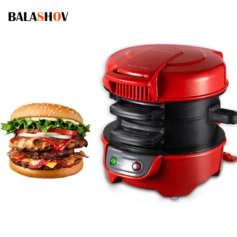 Burger Maker Machine 110V 220V Multifunctional breakfast maker Mini Burger Sandwich Maker Machine For Home Kitchen Electric Burger Maker Machine