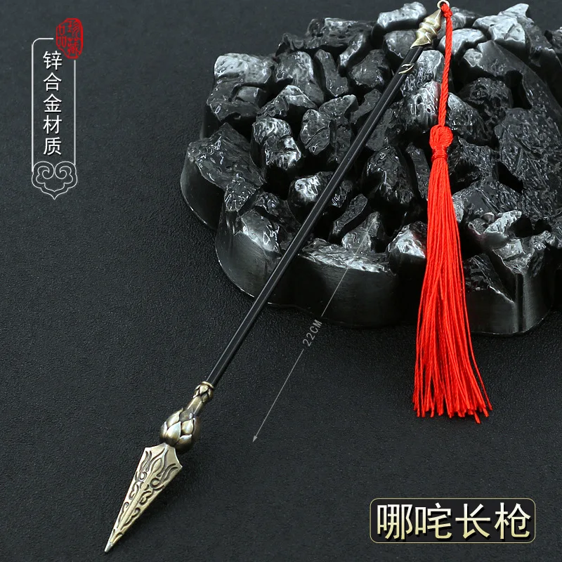 22センチメートル金属薙刀スピアフック鎌スティック斧古代中国の