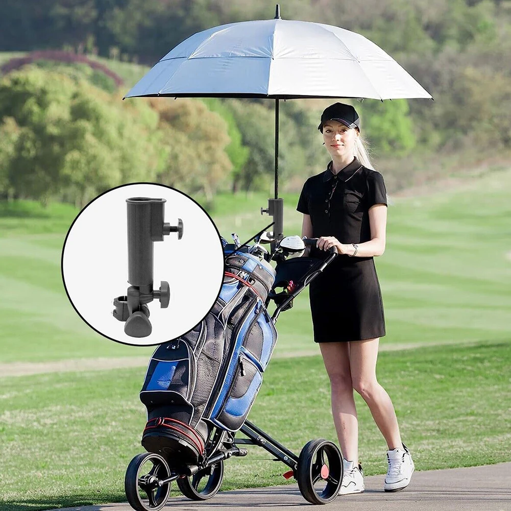 Trolley Umbrella Rack Multifunction Trolley Umbrella Holder Adjustable Angle Support Frame for Golf Cart Wheelchair