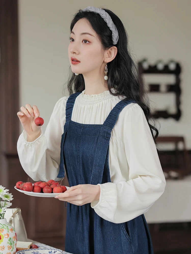 

2023 new fashion casual women's clothing Waist Adjustable Denim Belt Dress Set