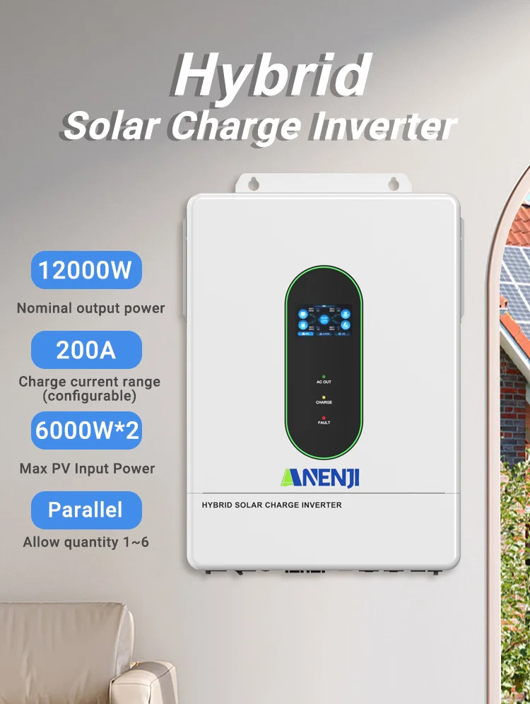 120/110V 12KW Hybrid Solar Inverter 48V Photovoltaic Inverter Pure Sine On/Off G