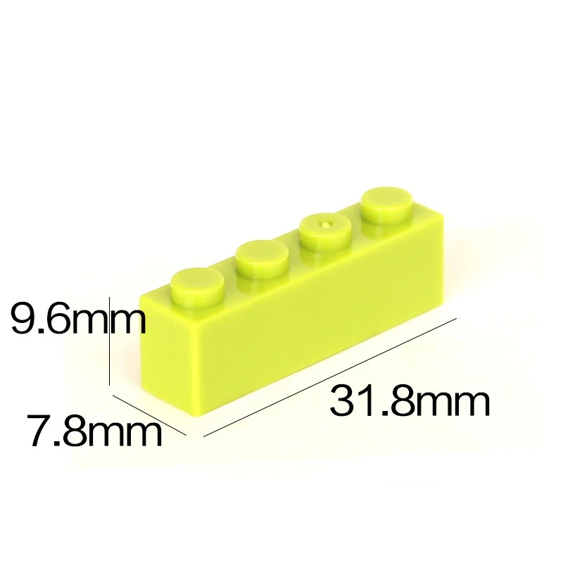 33pcs/Lot 1X4 Dots Idea MOC Bricks Designer Building Blocks Accessories Parts NO.3010 DIY Educational Toys for Children Diy