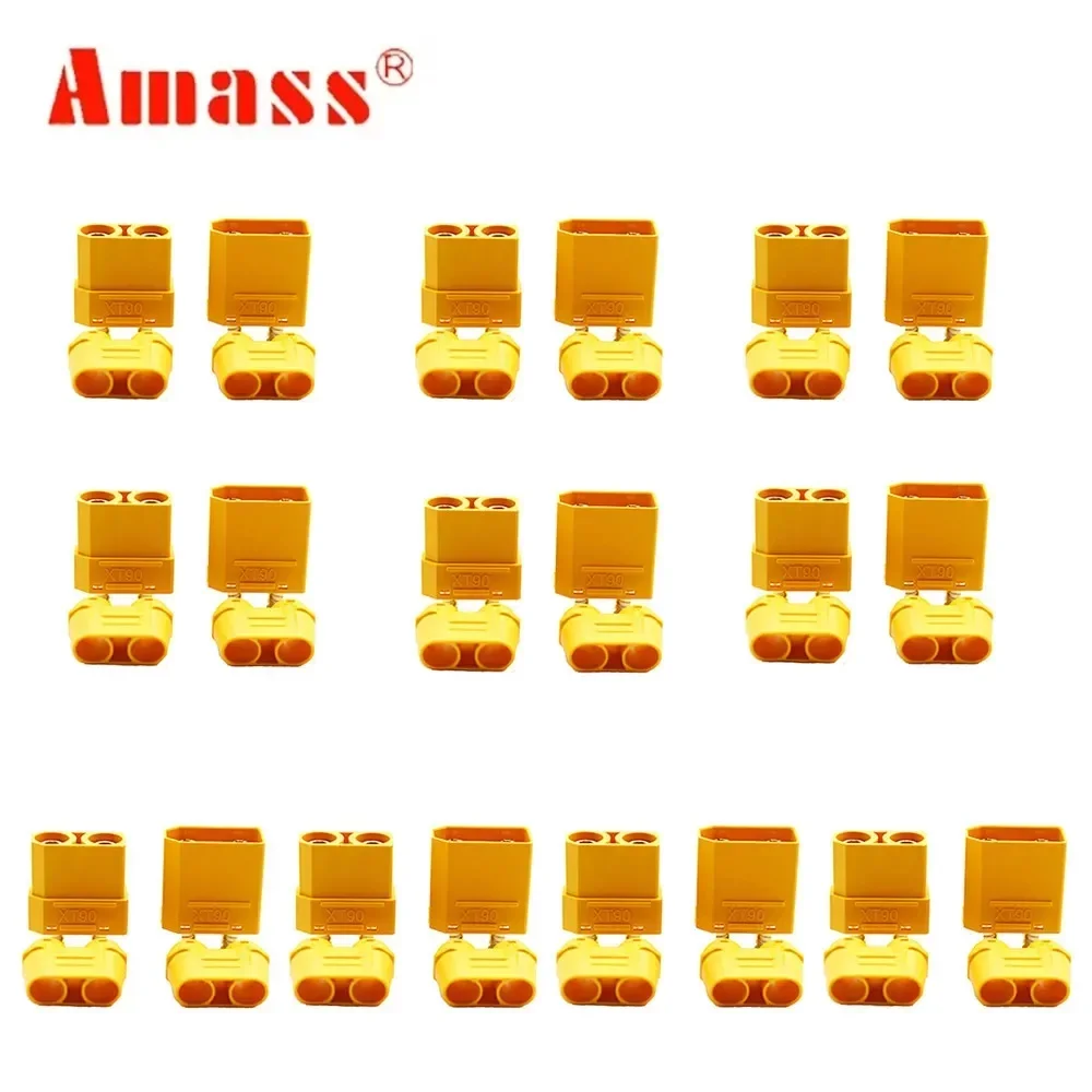 

5/10/20 пар, высокотемпературный разъем для аккумулятора Amass XT90, 4,5 мм
