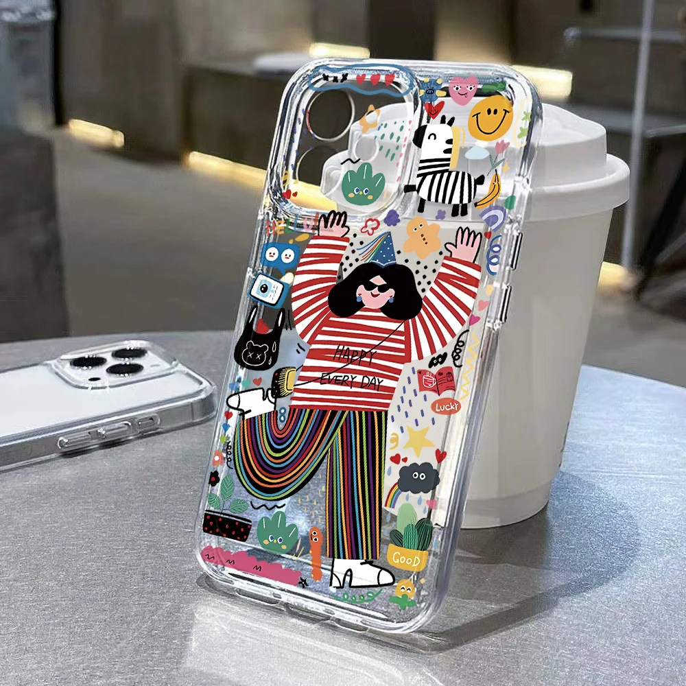 Happy Girl Line Y2K-Style Phone Case