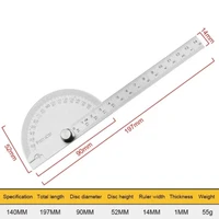 Protractor Angle Ruler Dividing Gauge Angle Ruler 180 Degree Semi Circular Carpenter Angle Ruler 14cm 1PC 1
