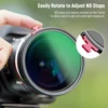 NEEWER  Black Diffusion 1/4 Effect with ND2-ND32 Variable ND Filter 2 in 1 HD Neutral Density Filter with Mist Dreamy Cinematic 6