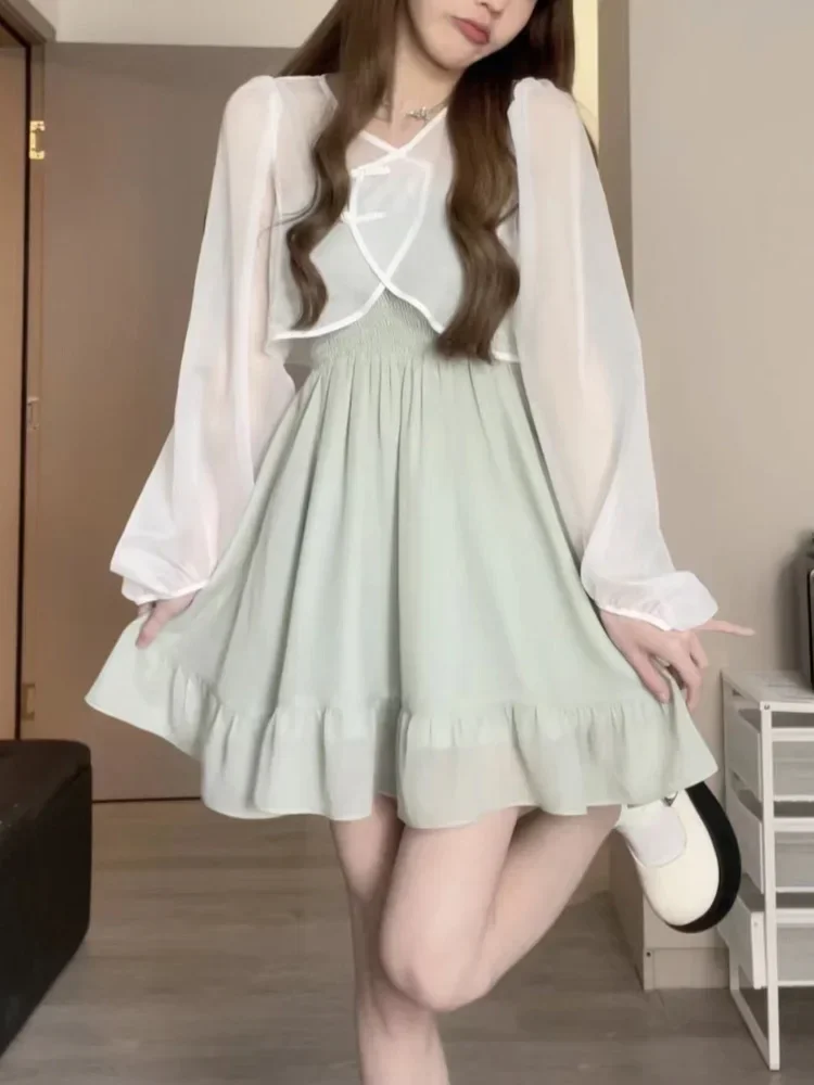 Chinese Chiffon Sun Protection Clothing Women's Summer Thin Cardigan Jacket French Shawl Blouse