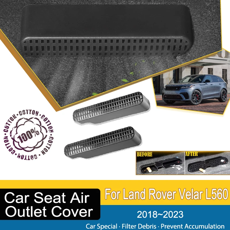 

2PCS For Land Rover Range Rover Velar L560 2018~2023 Car Air Condition Covers Under Seat Moulding Outler Styling Car Accessories