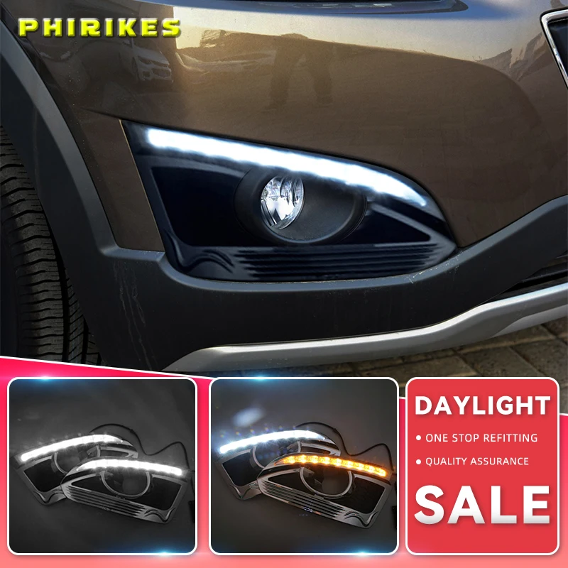 

Реле поворота DRL для CHEVROLET CAPTIVA 2014-2016, Стайлинг автомобиля, 12 В, технические дневные ходовые огни с отверстием для противотуманной фары