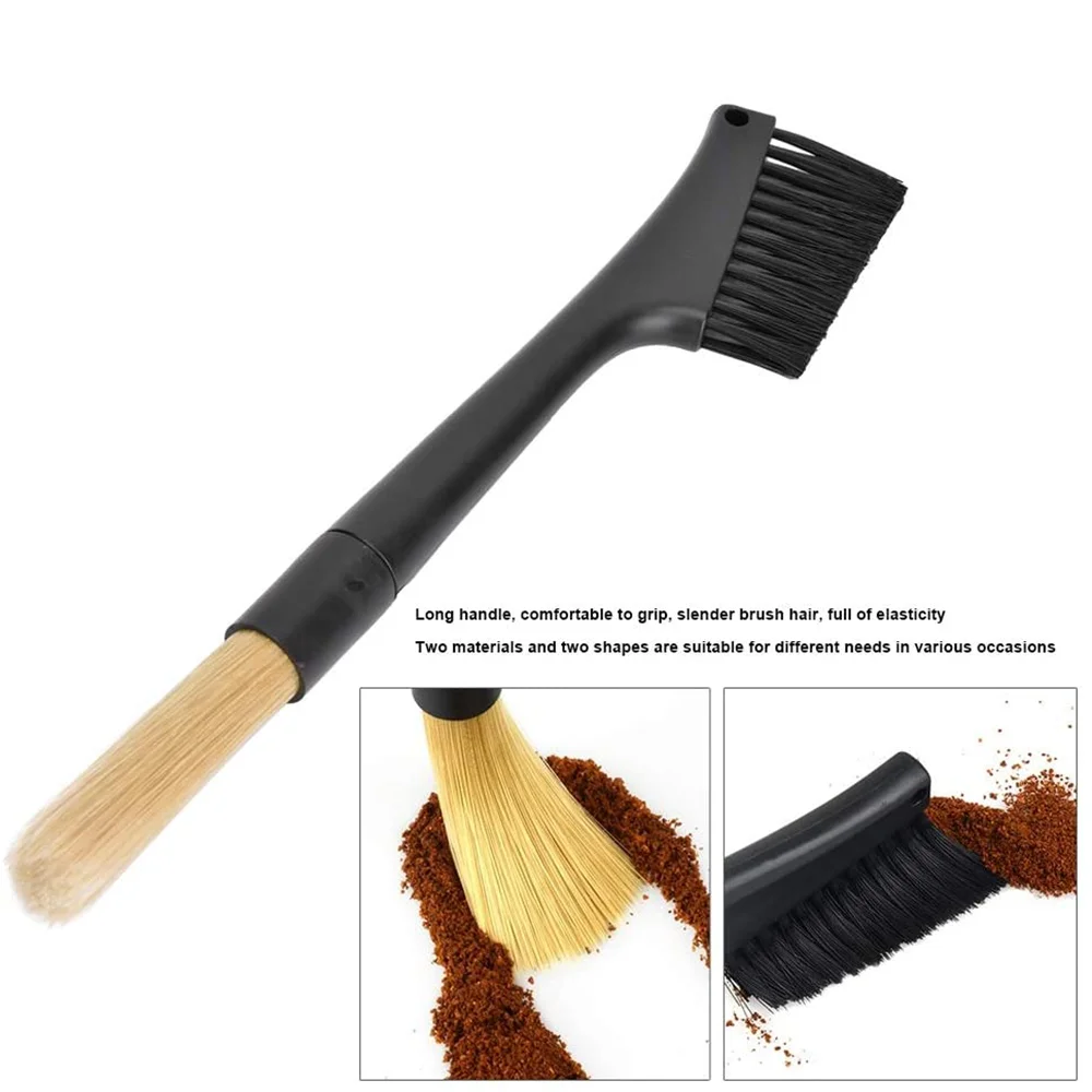 Brosse de nettoyage pour moulin à café, Double tête en aluminium, pour  Machine à expresso, fournitures ménagères - AliExpress