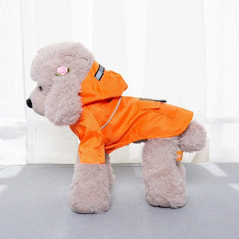 Monochrome Dog Hooded Raincoat 6