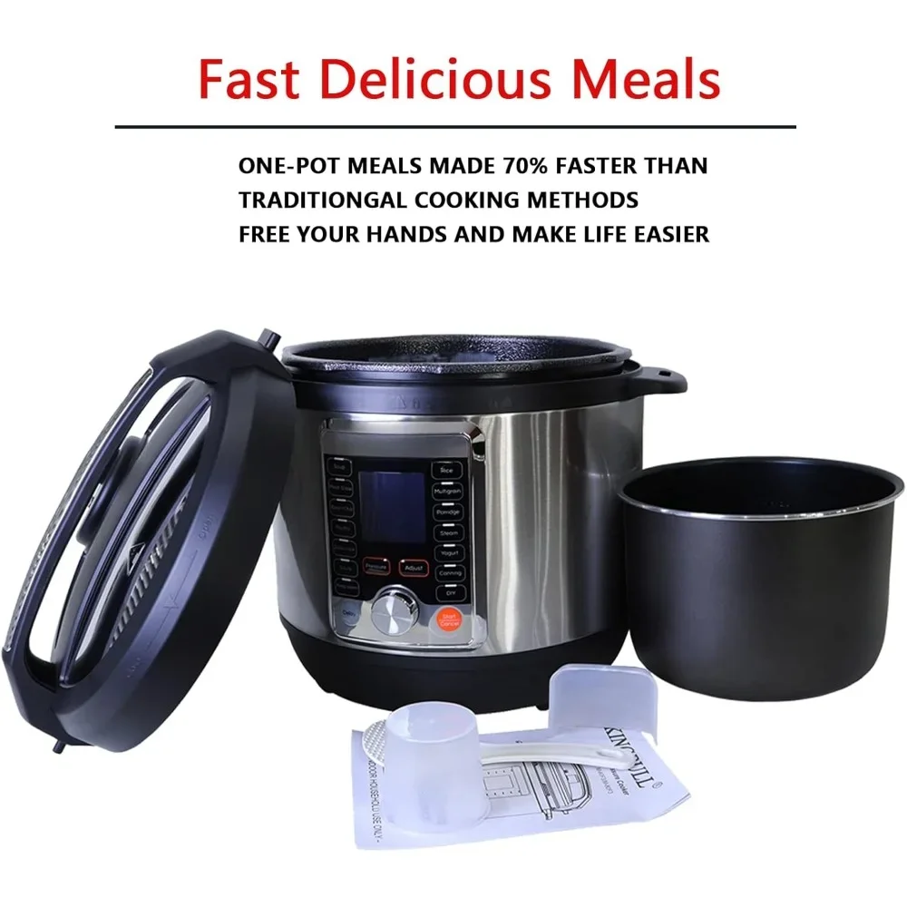 Slow Cooker 6 Quart One-Touch Programs & Support DIY Easy Cleaning 12-in-1 Slow Cooker