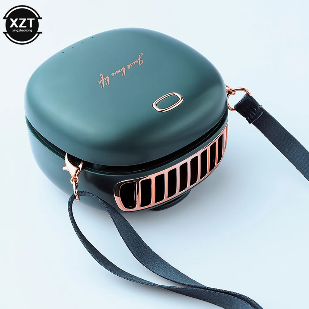 Mini Portable Hanging Waist Neck Fan Hands Free USB 3 Speed Adjustable Air Cooler Drop Shipping Summer Outdoor
