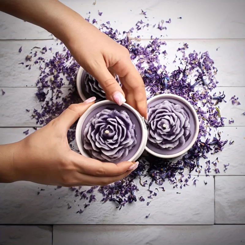 1pc Flower-Shaped Silicone Mold Candle Aromatherapy Clay Plaster Handmade Soap Crystal Glue Mold silicone mold