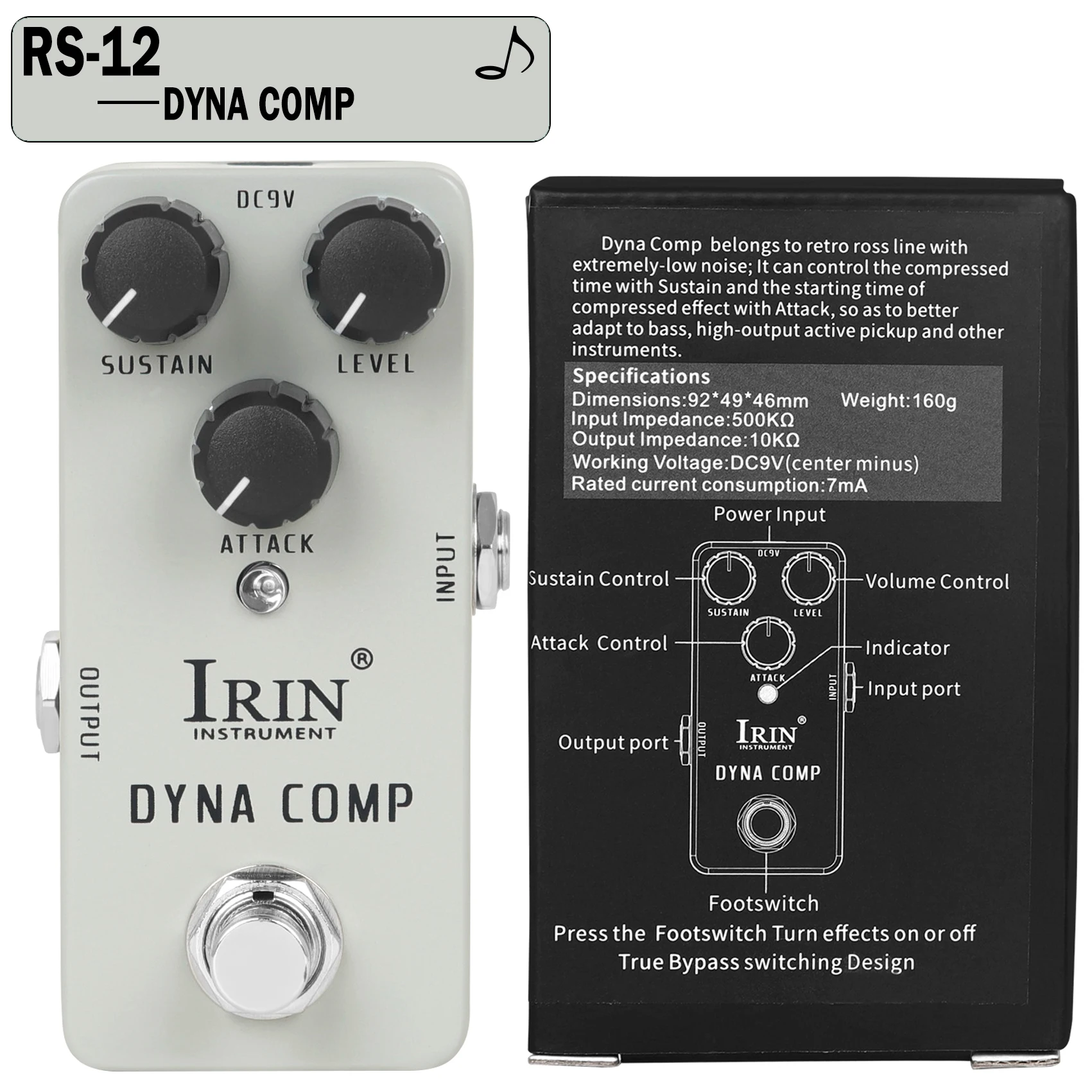 Enhanced Electric Guitar Effects Pedal: Versatile Fuzz, Overdrive, Distortion, Flanger, Ensemble & Tremolo Effects Accessory