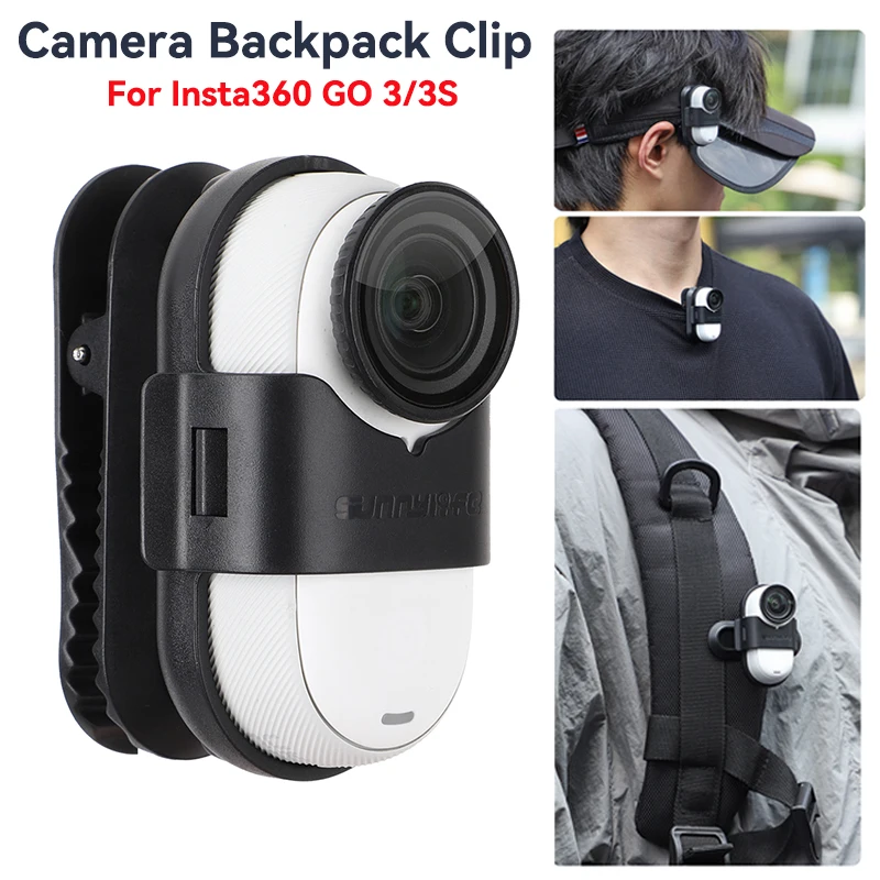 Für Insta360 Gehen 3S/Gehen 3 Rucksack Clip Halter 360 Rotation Sport Kamera Clip Halterung für Insta360 Gehen 3S Kamera Zubehör