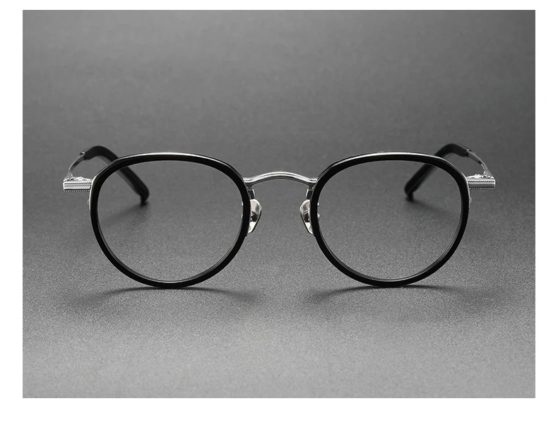 Oveliness Unisex Full Rim Round Acetate Titanium Eyeglasses M43