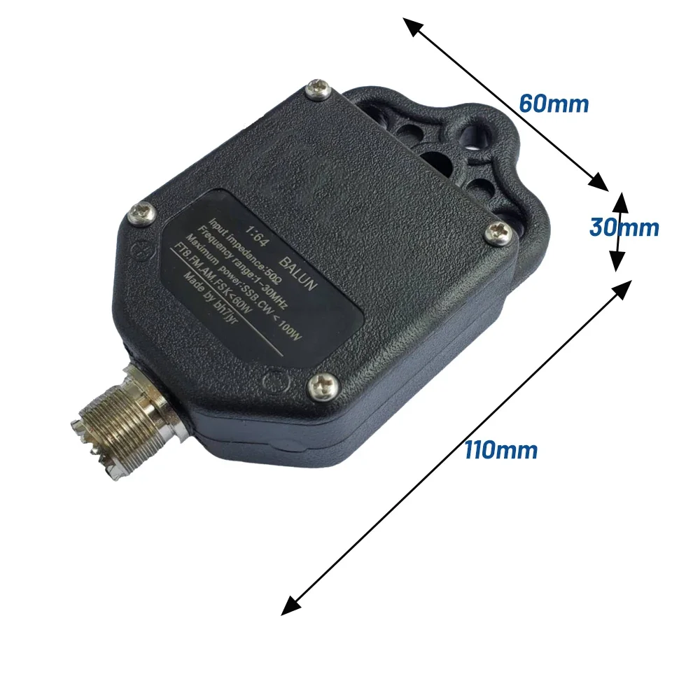 발룬 엔드 Fed 반파 안테나 발룬, PEP EFHW 발룬, 1:64, 1-30MHz, 100W