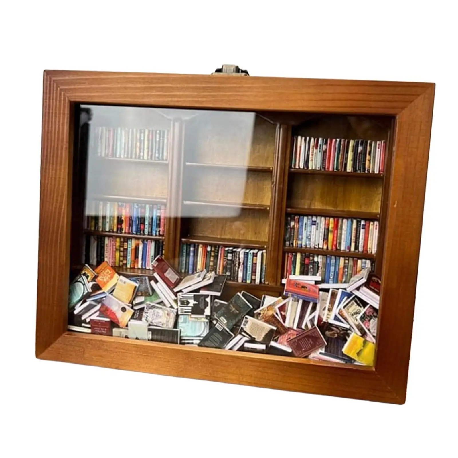 

Shaking Bookshelf Miniature Book Display for Reading Lover Librarian Writer