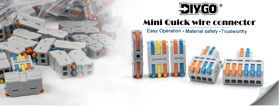 Description Picture 2 of itemQuick Multi-circuit Splicing Butt Wire Connector Terminal Block Compact Electrical Connectors Home Junction Box 222 223