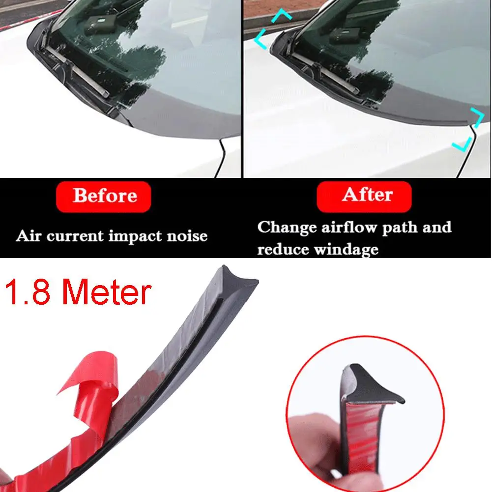 1.8M Seal Strip Front Hood Windshield Auto Car Moulding Rubber Wind Deflector Practical Auto Accessories Tools auto accessories