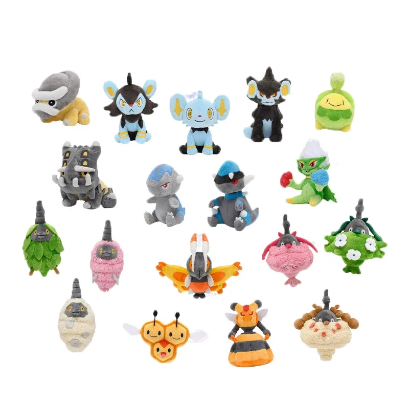 Stock Original Pok&eacute;mon Shinx Budew Cranidos Burmy Mothim Combee Wormadam Luxray Roserade Vespiquen Cartoon Character Plush Toy