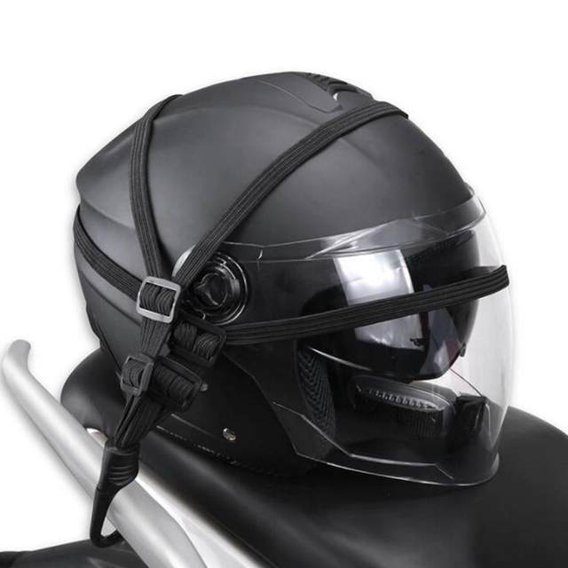 helmet Luggage Rope, with 2 Hooks, Elastic Strap, 90cm Retractable ,Universal ,